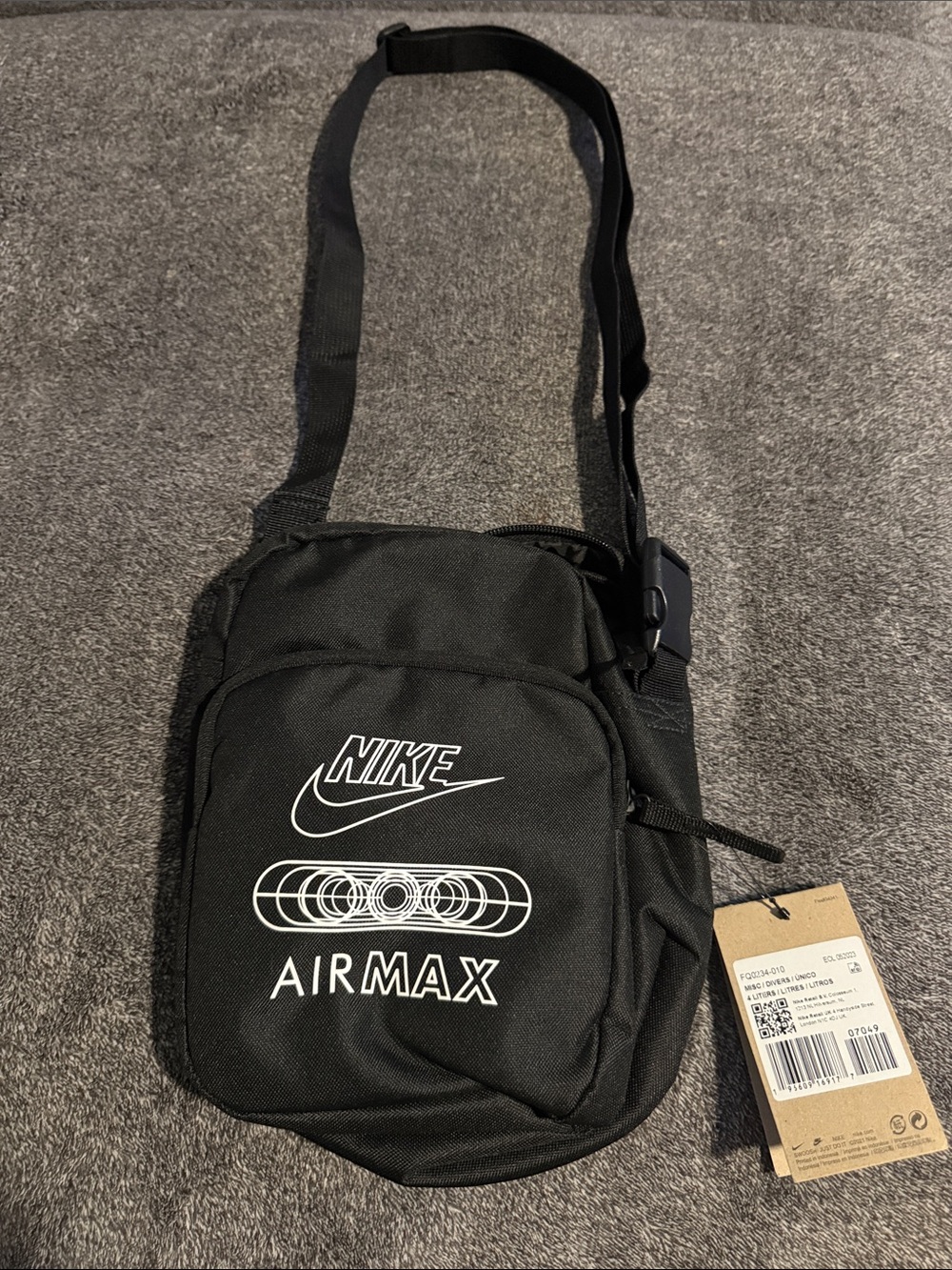 Nike Black Air Max Waist/Crossbody Pouch